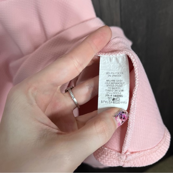 {💙2/$40💙Banana Lemon Pink Short Sleeve Fit & Flare Mini Dress Size M - Picture 15 of 15